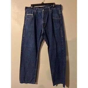Levis 569 Jeans 38x34 Black Label 100% Cotton,‎ Double Back Pockets Loose